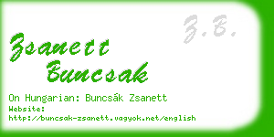 zsanett buncsak business card