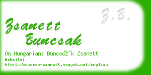 zsanett buncsak business card